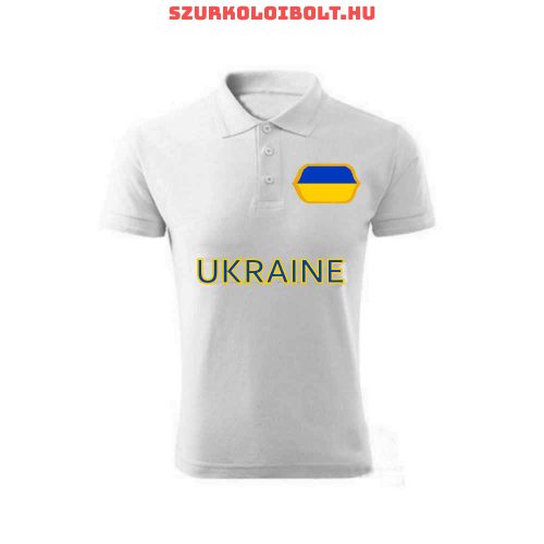Україна / Ukraine feliratos póló - ukrán ingnyakú póló (Ukrajna póló)
