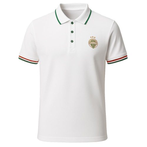 Nike Ferencváros galléros póló (fehér) - Fradi címeres galléros szurkolói póló