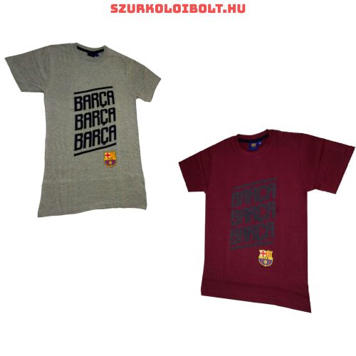 Fc Barcelona rövidujjú gyerek póló - eredeti, hivatalos klubtermék (bordó és szürke változat) - szurkolói ajándék