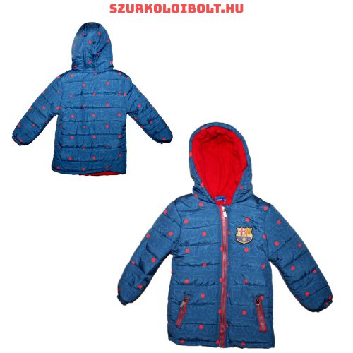FC Barcelona gyerek kabát / dzseki - liszenszelt FCB télikabát gyerekeknek (több méretben)
