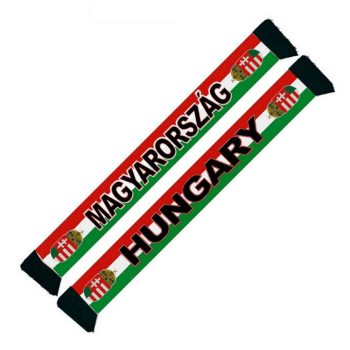 Hungary kétoldalas kötött sál ( magyar válogatott sál) Hajrá Magyarország!