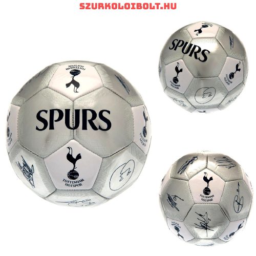 Tottenham Hotspur FC "Silver Signature" szurkolói labda - normál (5-ös méretű) Tottenham Hotspur címeres focilabda a csapat tagjainak aláírásával