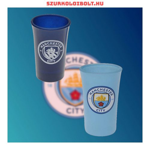 Manchester City felespohár - üveg kupicás pohár City szurkolóknak
