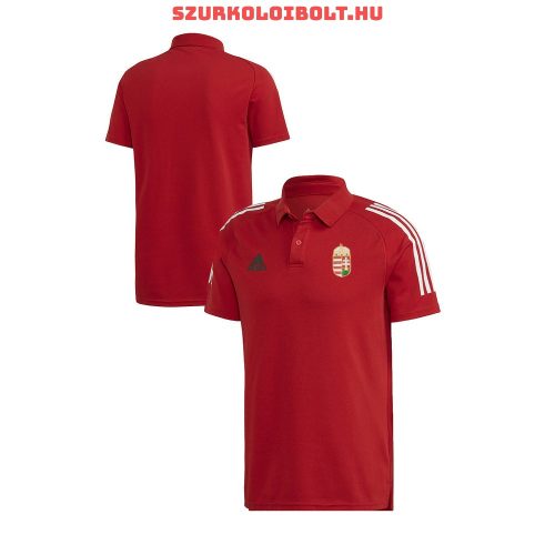 Adidas Magyar válogatott hivatalos póló hímzett címerrel (piros) - kötelező szurkolói termék