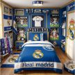 Hivatalos Real Madrid Pamut Ágyneműhuzat Garnitúra – Kék-Fehér Focis Ágynemű