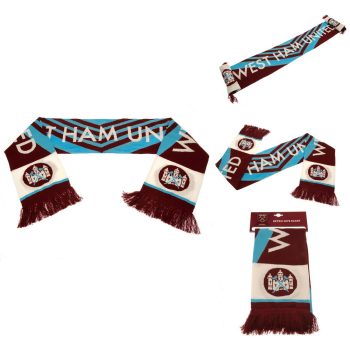   West Ham United FC Retro 1976 Sál, Jacquard Kötésű, Premier League Ajándék