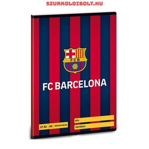 FC Barcelona kockás füzet A/5 méretben (négyzethálós)