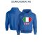  Italia feliratos kapucnis pulóver (kék) - Italia válogatott pulcsi 