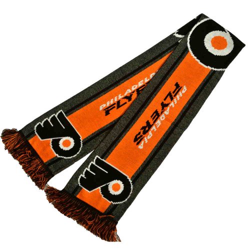 Philadelphia Flyers NHL kötött szurkolói sál – Hivatalos licencelt termék, Narancssárga-Fekete