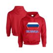 Russia feliratos kapucnis pulóver (piros) - orosz válogatott szurkolói pullover / pulcsi