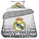 Hivatalos Real Madrid Pamut Ágyneműhuzat Garnitúra – 140x200 cm, Fehér-Szürke Tipográfiai Dizájn