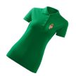 Hungary / Magyarország női póló - Magyarország szurkolói ingnyakú / galléros női póló (piros)