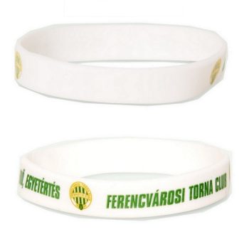  Fradi szilikon csuklópánt / karkötő fehér színben - hivatalos Ferencváros termék