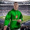 Hungary feliratos kapucnis pulóver (zöld) - magyar válogatott pulcsi (felnőtt)