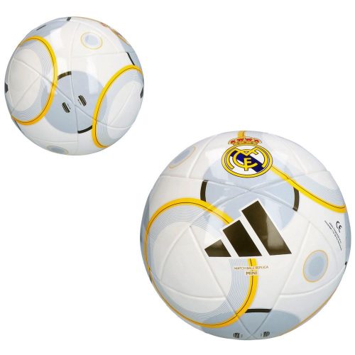 Adidas Real Madrid Home Mini Focilabda – 1-es méret, Fehér