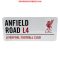Liverpool FC utcanévtábla - eredeti, hivatalos klubtermék