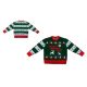 Fradi﻿ karácsonyi kötött Ferencváros pulóver – „Santa's favourite team﻿” feliratos, fenyőfás‑szarvasos ünnepi szurkolói felső