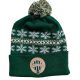 Ferencváros kötött karácsonyi sapka (zöld, fehér) - eredeti Fradi bojtos sapka címerrel