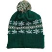 Ferencváros kötött karácsonyi sapka (zöld, fehér) - eredeti Fradi bojtos sapka címerrel
