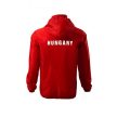 Hungary feliratos széldzseki / esőkabát - magyar válogatott dzseki (piros és fekete színben) kapucnis és kapucni nélküli kivitelben