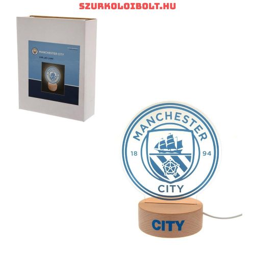 Manchester City LED lámpa - Man City címeres asztali lámpa