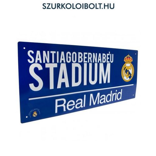 Real Madrid utca tábla (kék) - eredeti, hivatalos klubtermék